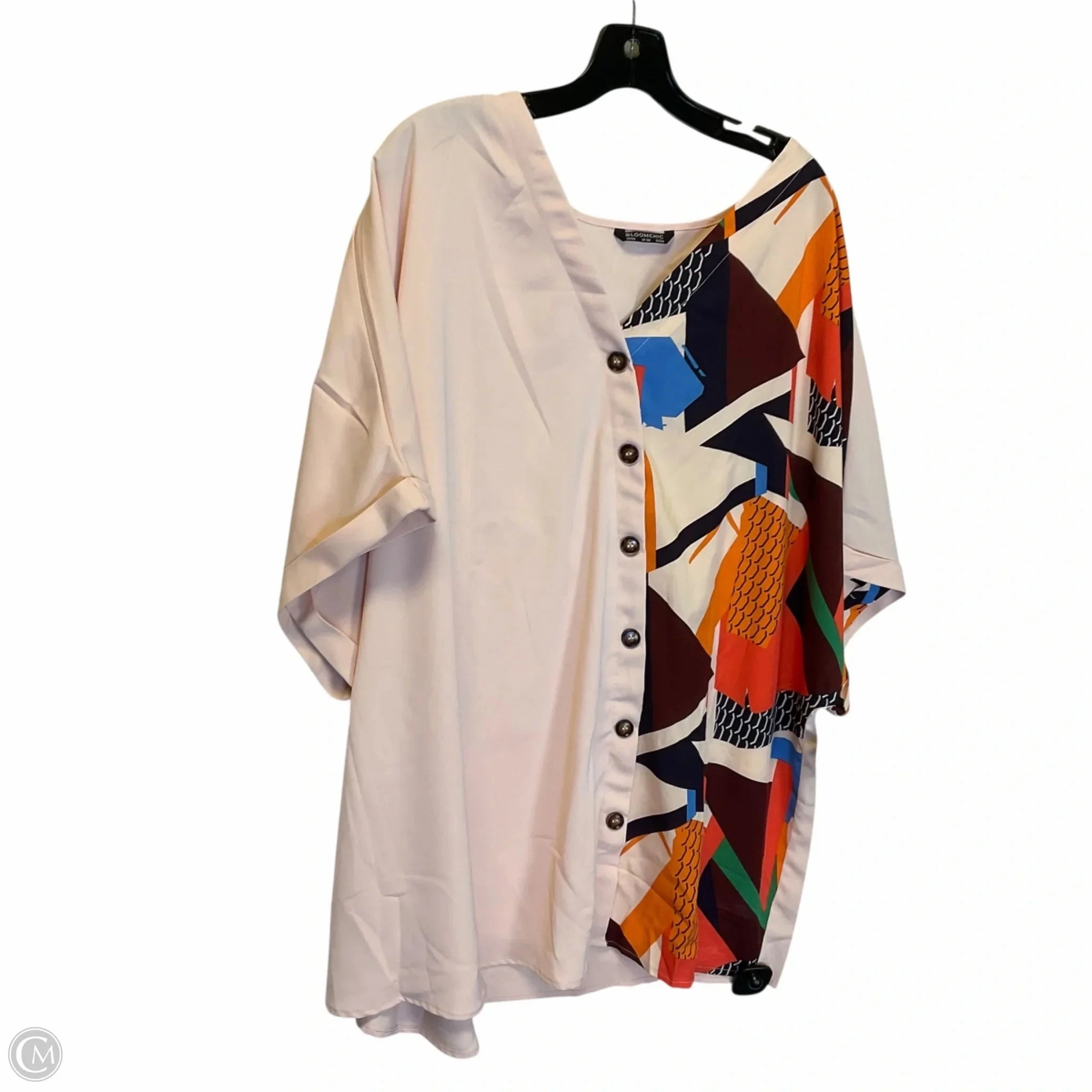 men's clothing Effortless Comfort Design Top Short Sleeve By Clothes Mentor In Pink, Size: 3x