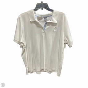 Stretch Design Biodegradable Options Top Short Sleeve By Liz Claiborne In White, Size: 2x