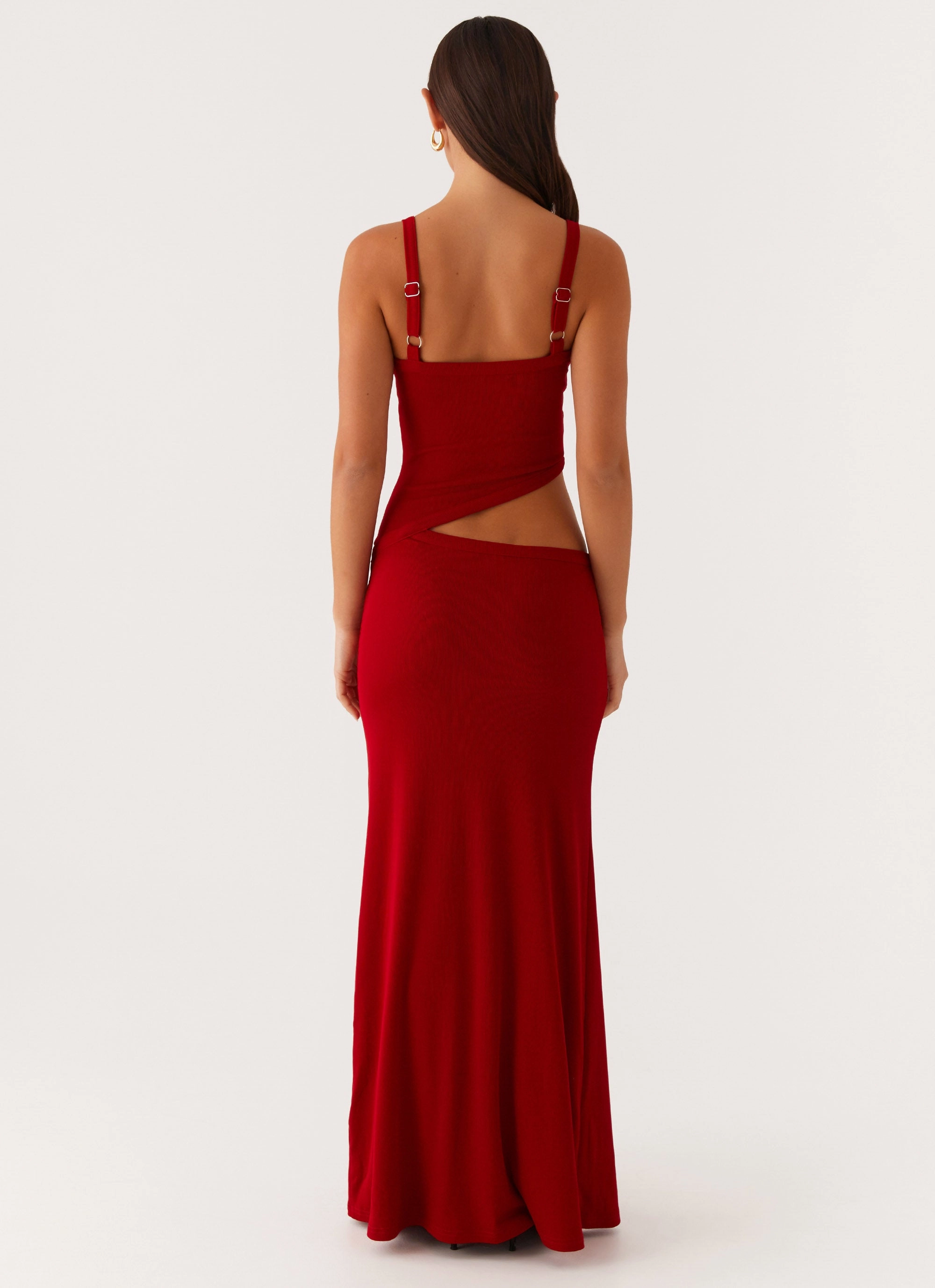 Art Spirit WideCollarDesign Jocelyn Maxi Dress - Red