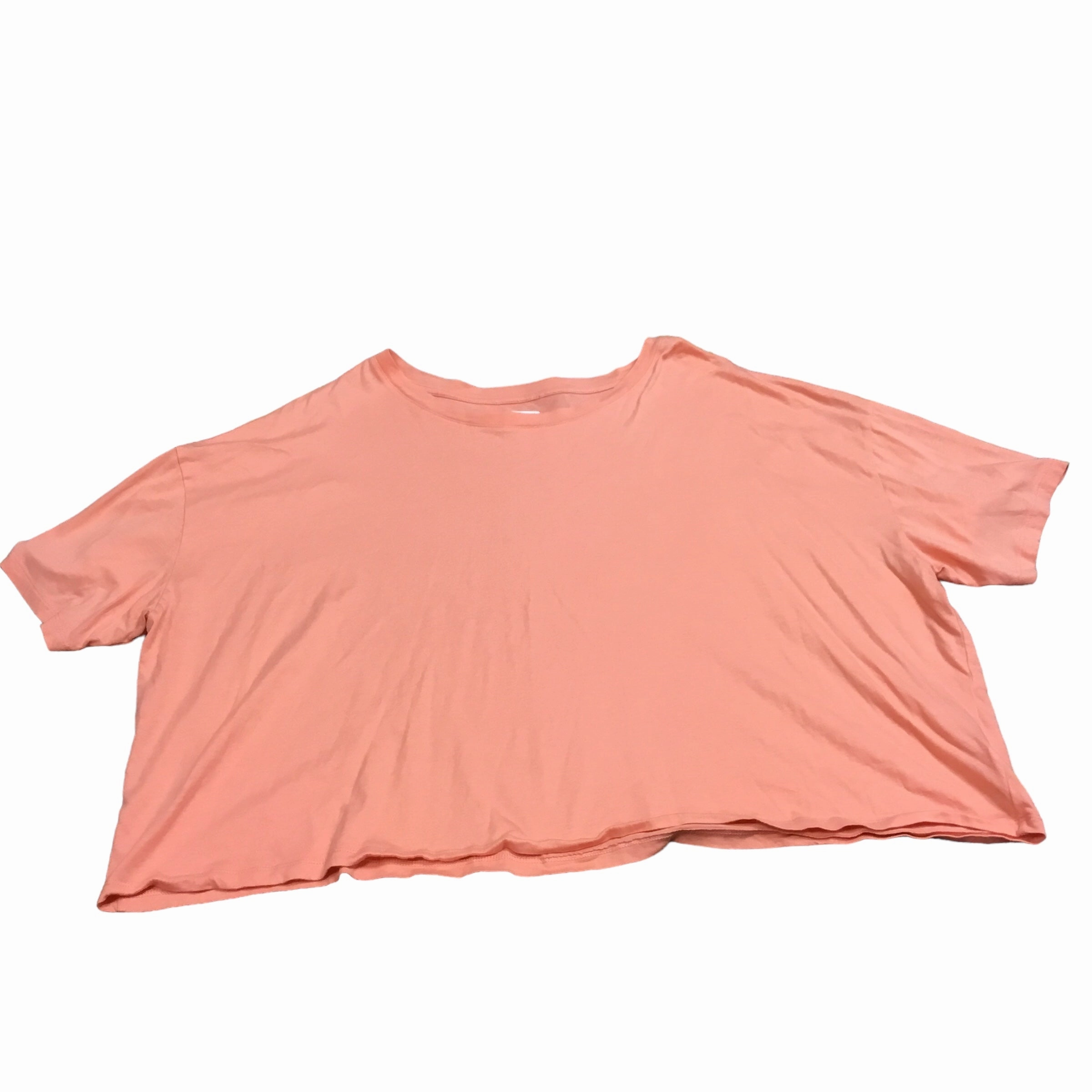 Orange Top Short Sleeve Old Navy, Size 2x TexturedWeavePattern