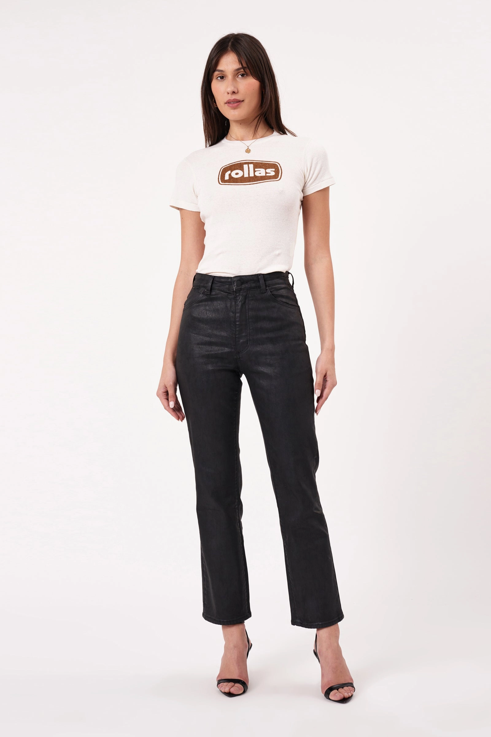 Original Black Coated High Straight Denim Jean All Style Fit