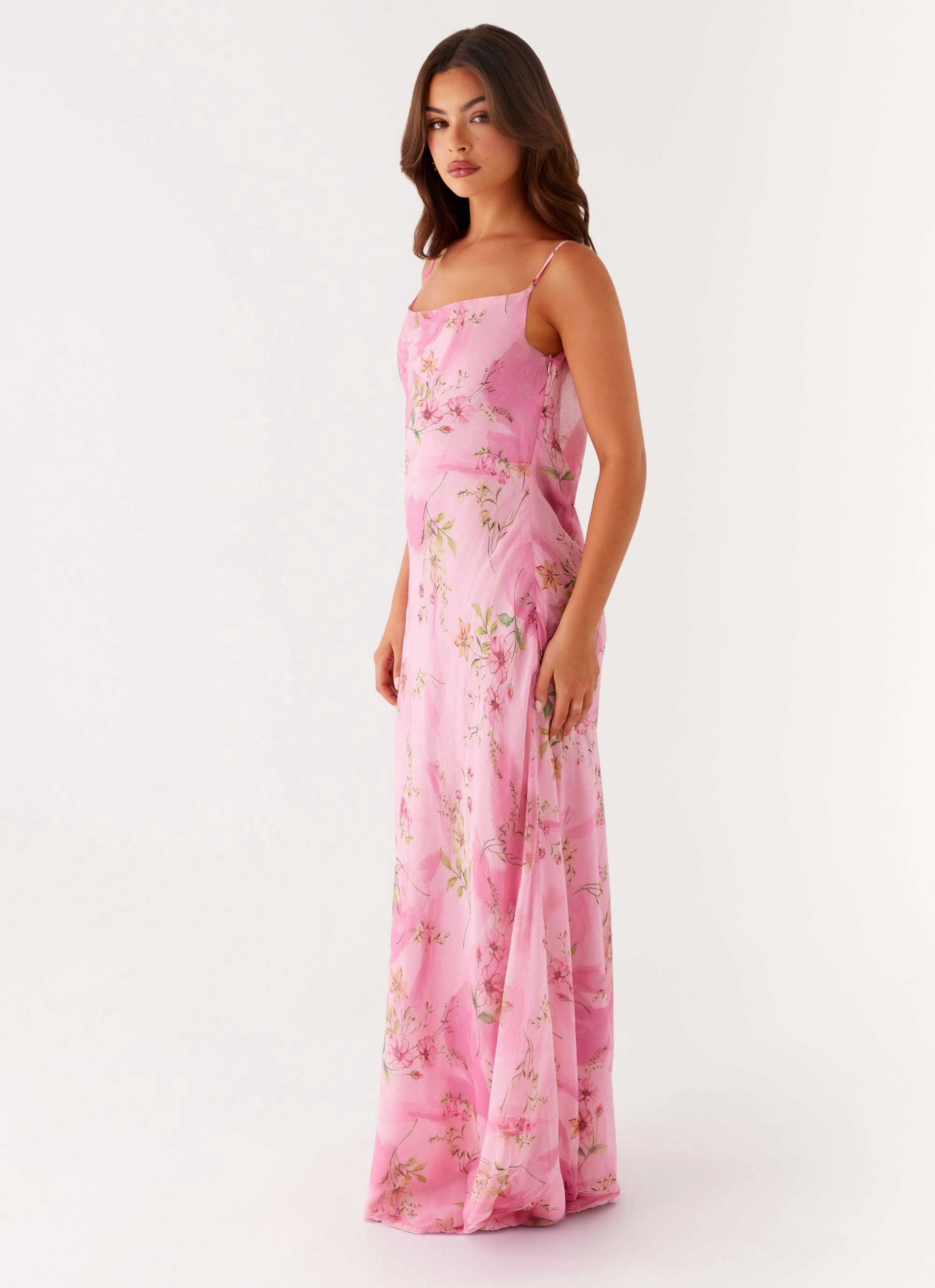 Orlando Maxi Dress - Pink Floral Print Casual weekend dress Stylish Appeal