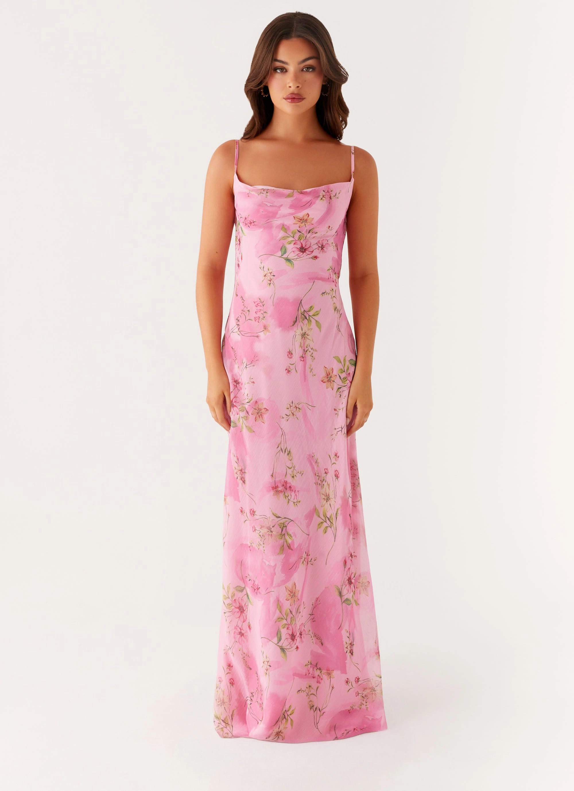 Relaxed Layer Orlando Maxi Dress - Pink Floral Print