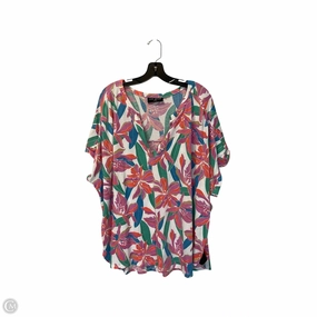 Quick Fit Stretch Garment Dyed Top Short Sleeve By Lane Bryant In Multi-colored, Size: 3x