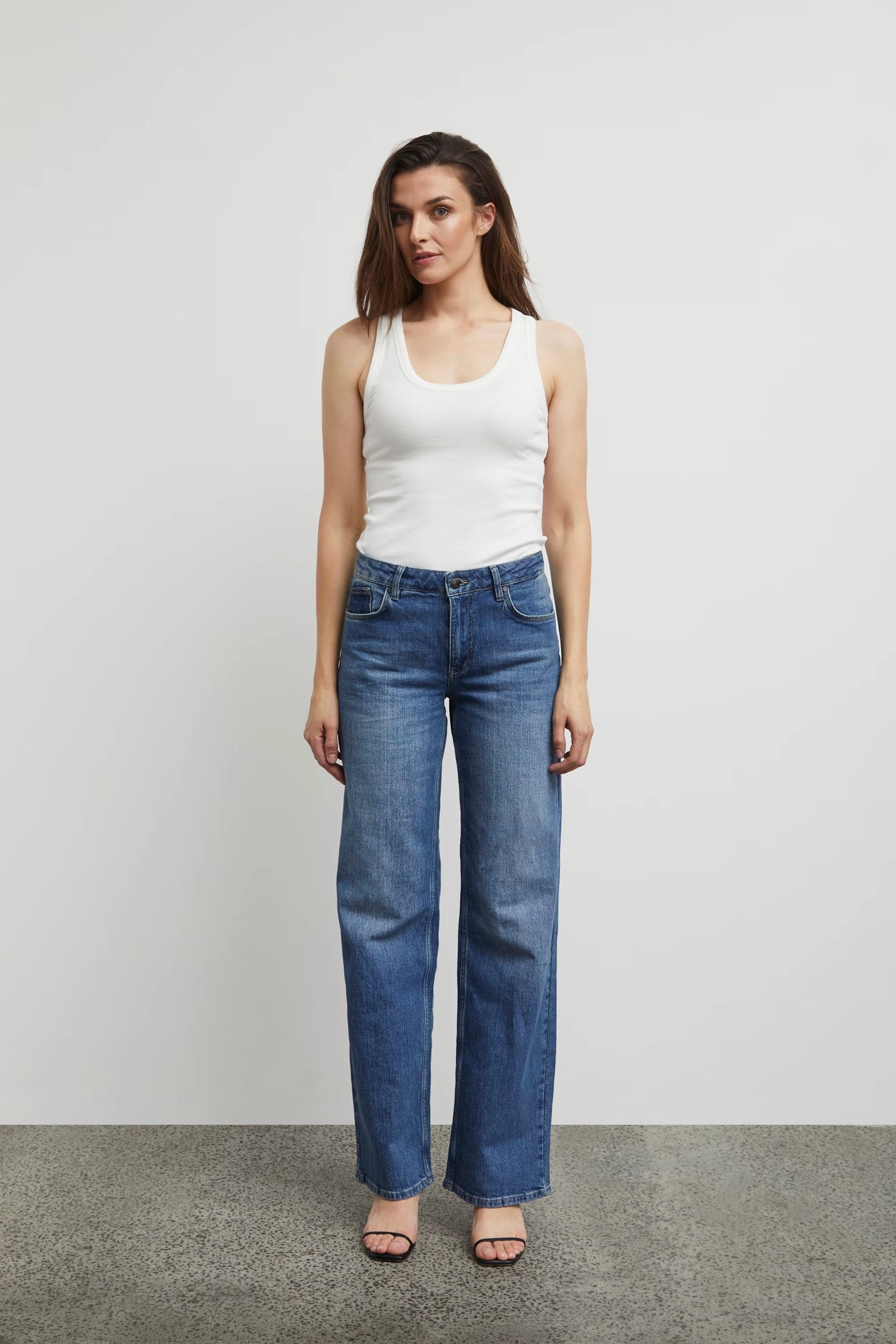 Flex Wear Vega Medium Blue High Wide Jean