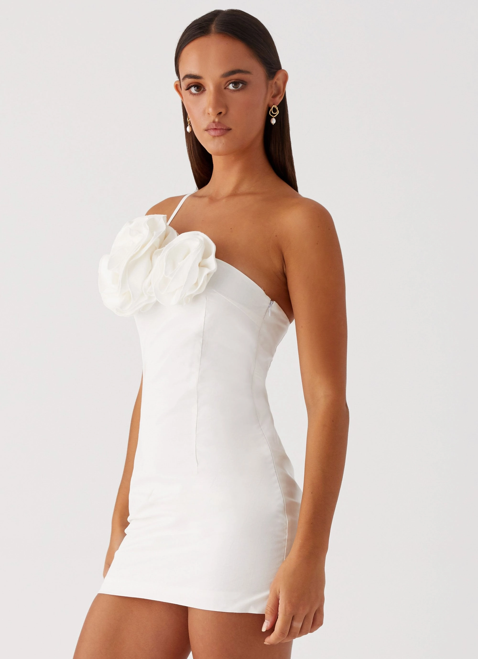 Elijah Mini Dress - Ivory Evening Look Cruise-Wear