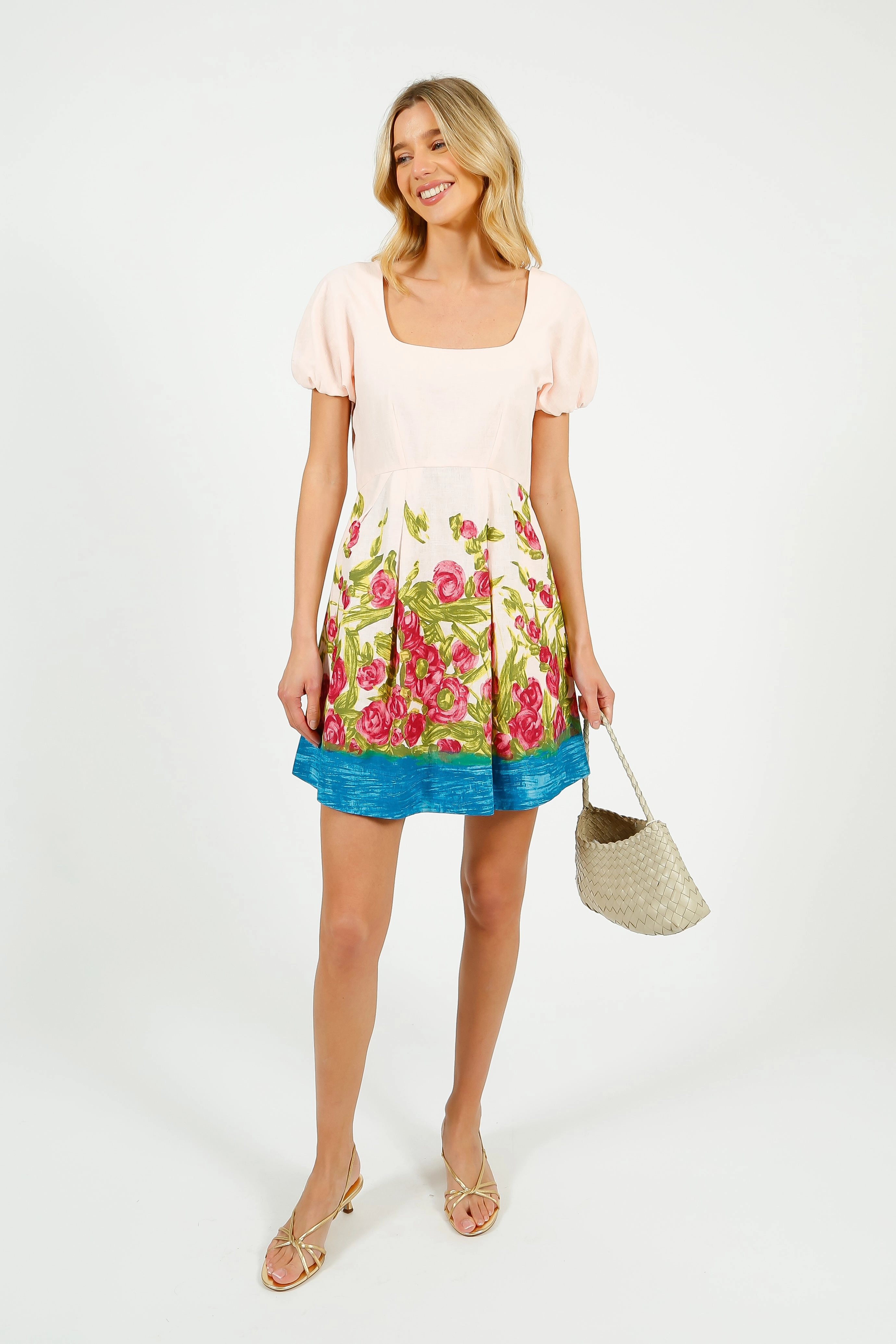 Simple formal dress Lace Accent MM Ebbro Dress in Antique Rose