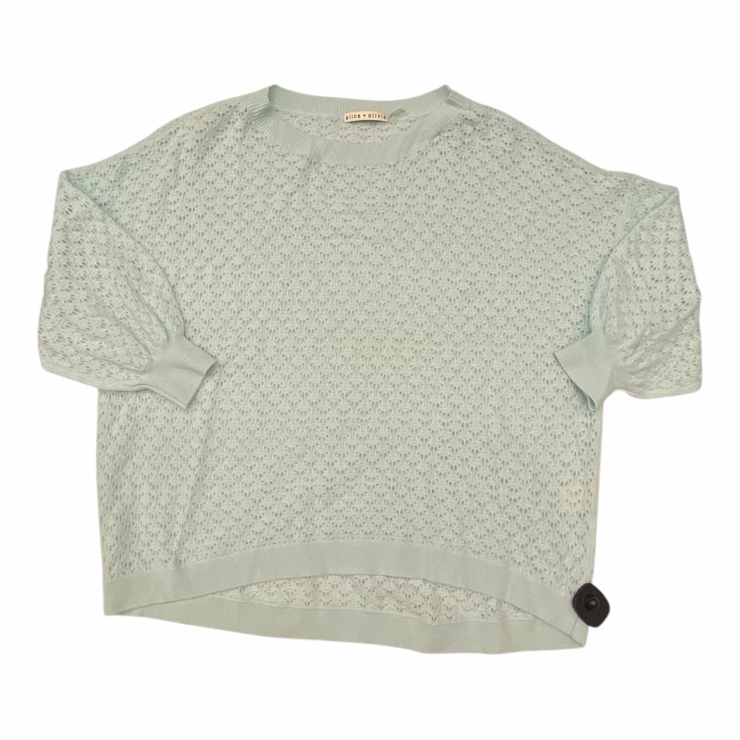 Breathable layers Comfy Knit Look Sweater Designer By Alice   Olivia In Blue, Size:Xl