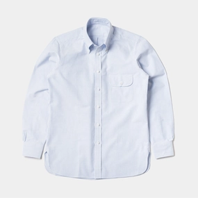 Perfect OCBD Striped Shirt Blue Smart Appearance Youthful Style