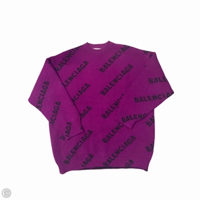 Moisture Wicking Fabric Quick Dry Material Sweater Luxury Designer By Balenciaga In Purple, Size: Osfm