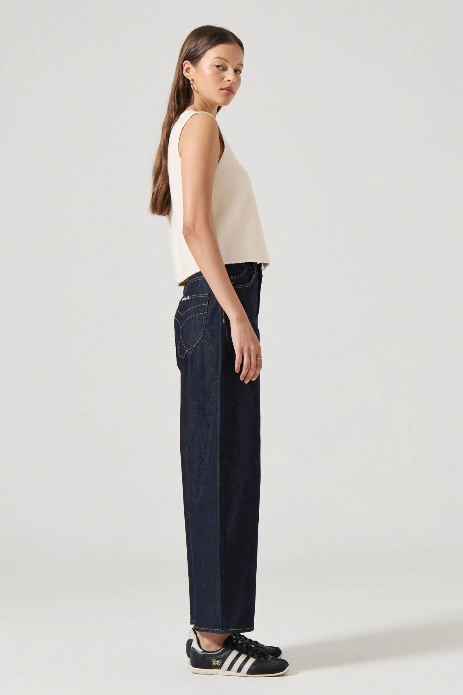 Pia Vintage White Cotton Vest Multipurpose Athletic Top