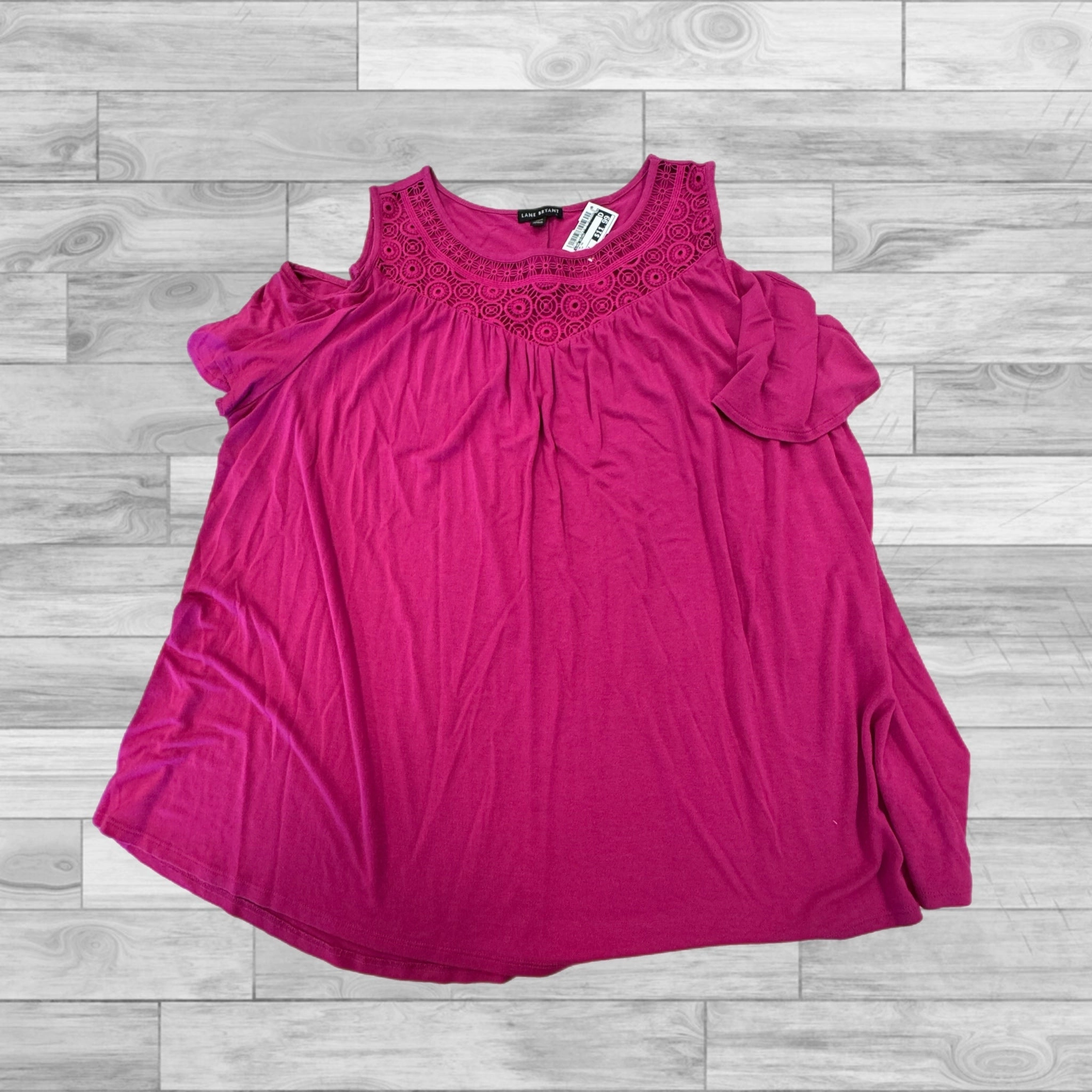 Pink Top Short Sleeve Lane Bryant, Size 3x Solid color purity Sport Flex