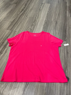 Chilly Day Essentials Pink Top Short Sleeve Talbots, Size 2x