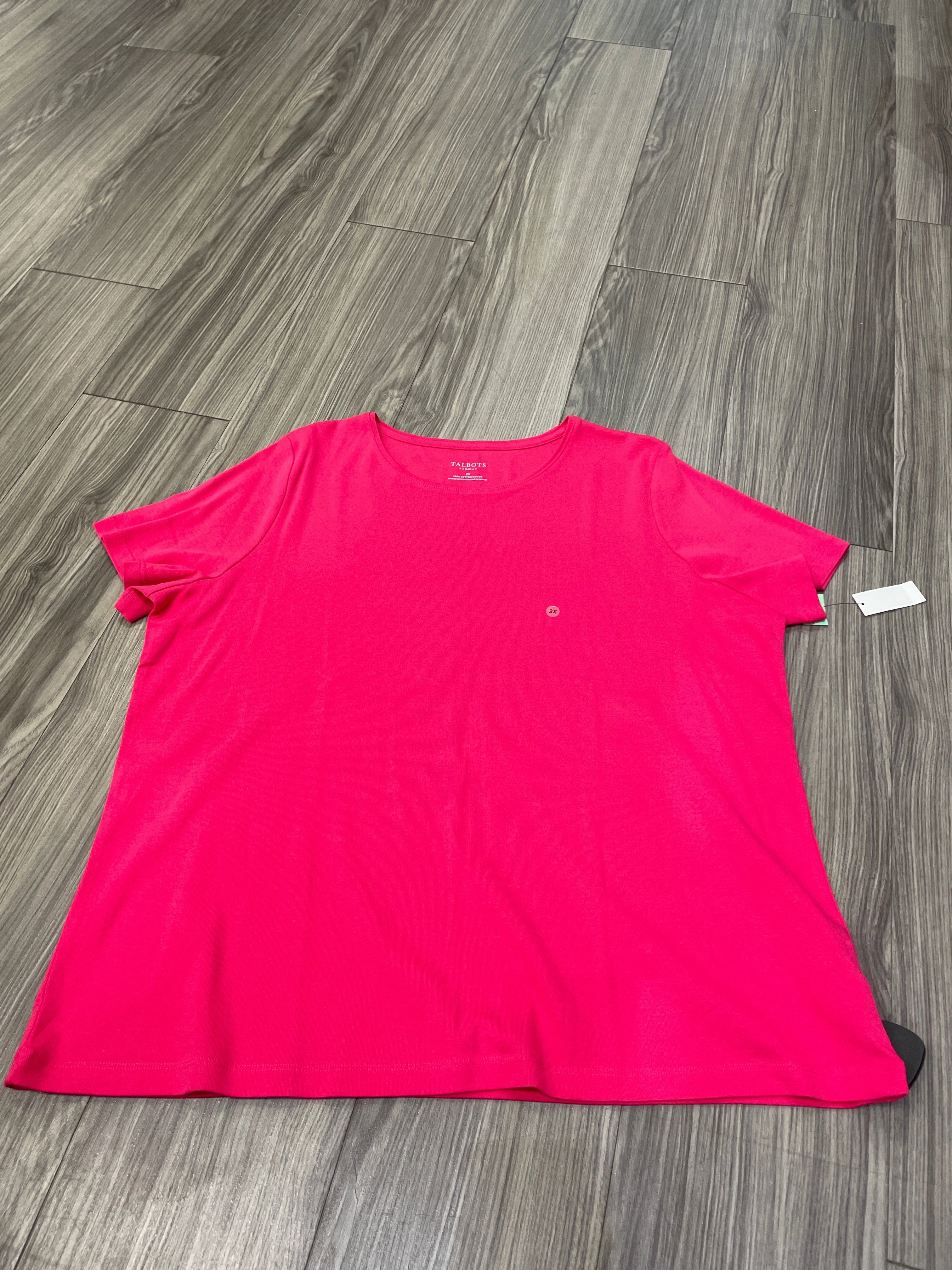 Chilly Day Essentials Pink Top Short Sleeve Talbots, Size 2x