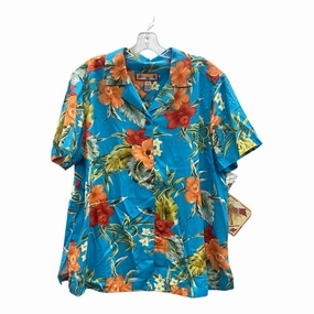 Quick Fit Comfort Sport Fit Top Ss By Caribbean Joe In Blue, Size:1X