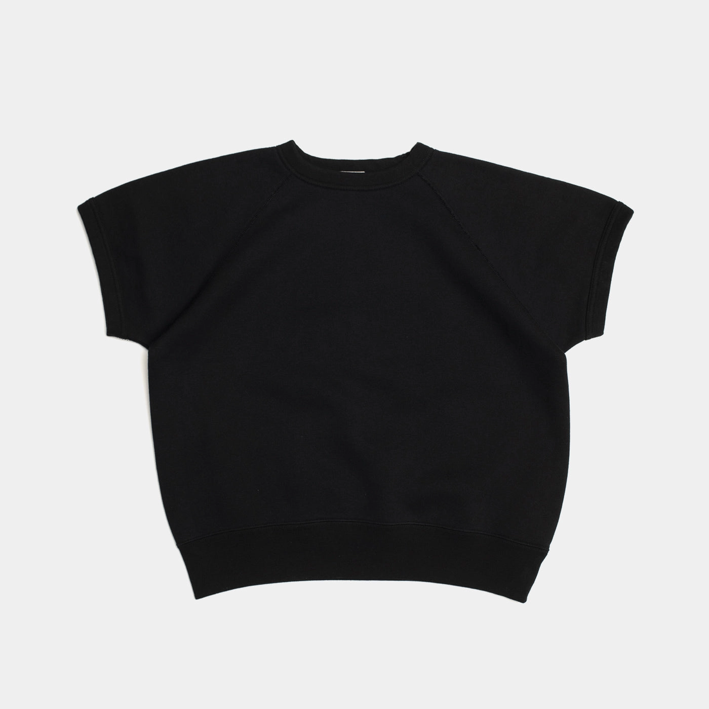 Static Dissipating Fiber Raglan Short Sleeve Sweatshirt Black