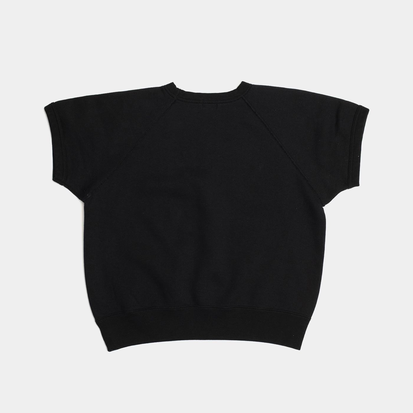 Raglan Short Sleeve Sweatshirt Black Non Restrictive Armhole