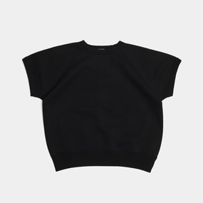 Static Dissipating Fiber Raglan Short Sleeve Sweatshirt Black