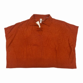Reversible Layer Poncho By A New Day In Orange, Size:Osfm