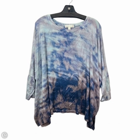 Cashmere Blend Non Bulky Insulation Poncho By River Sky In Tie Dye Print, Size: M