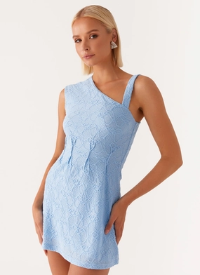 Spring Ready Grace Base Poppy Mini Dress - Baby Blue