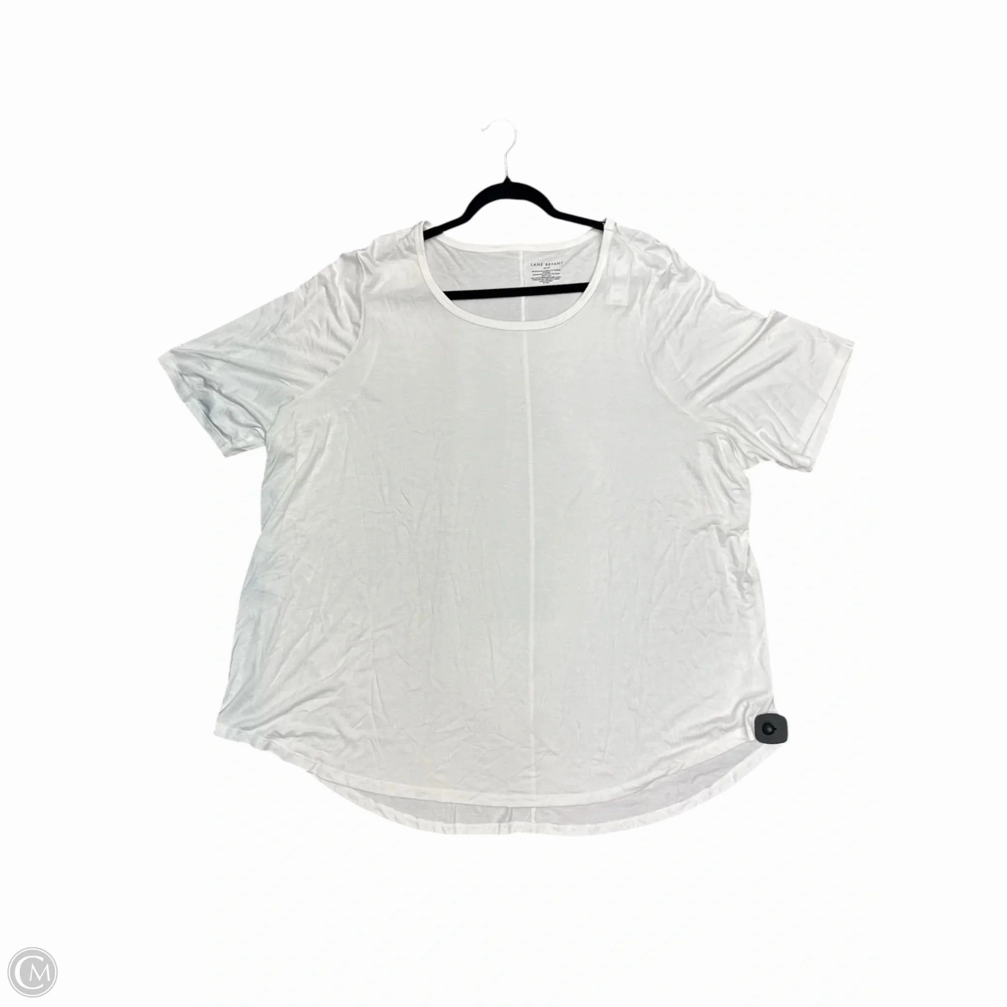 Sleek Fit Sleek Comfort Fit Top Short Sleeve By Lane Bryant In White, Size: 4x