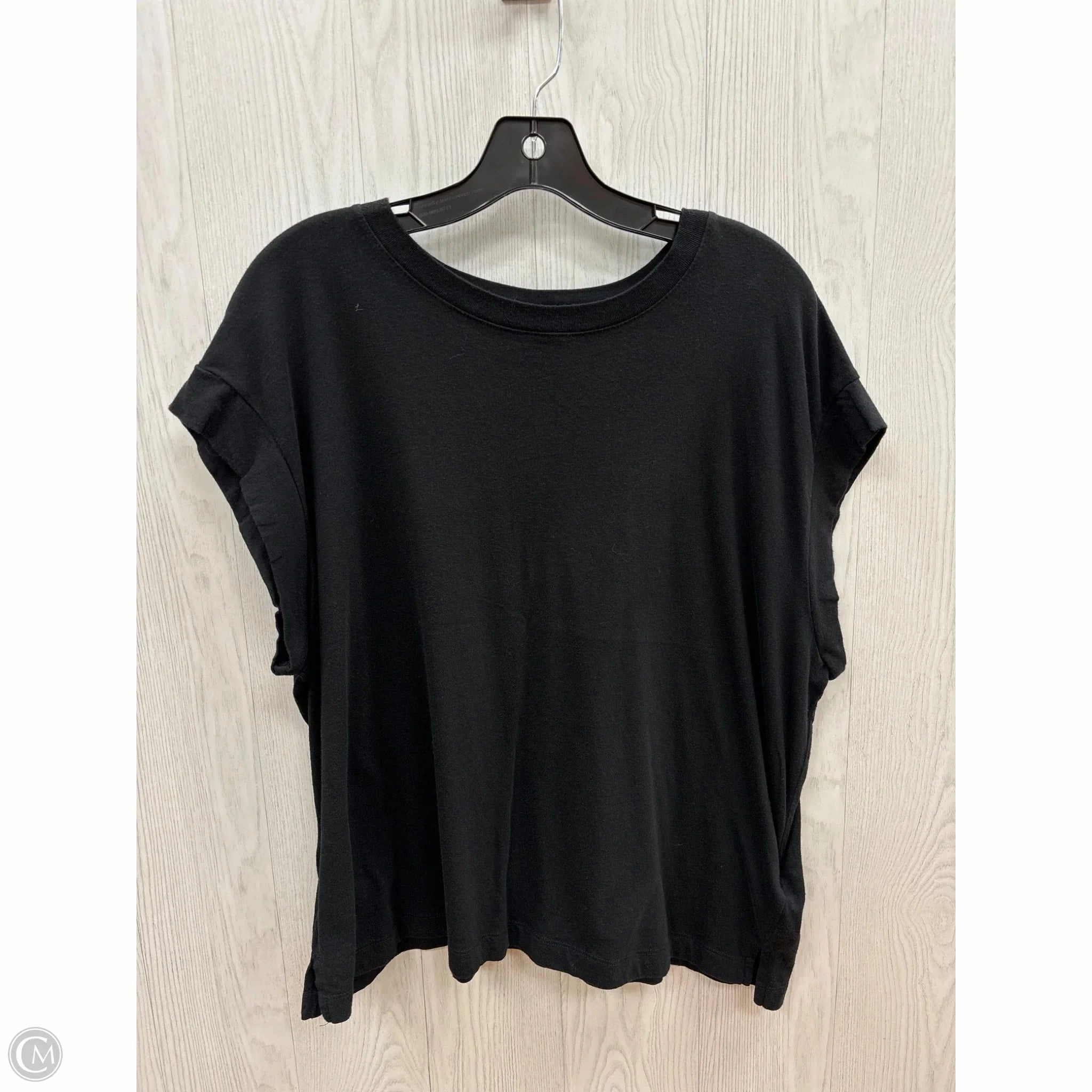 Easy-to-Match Top Short Sleeve Basic By A New Day In Black, Size: Xxl