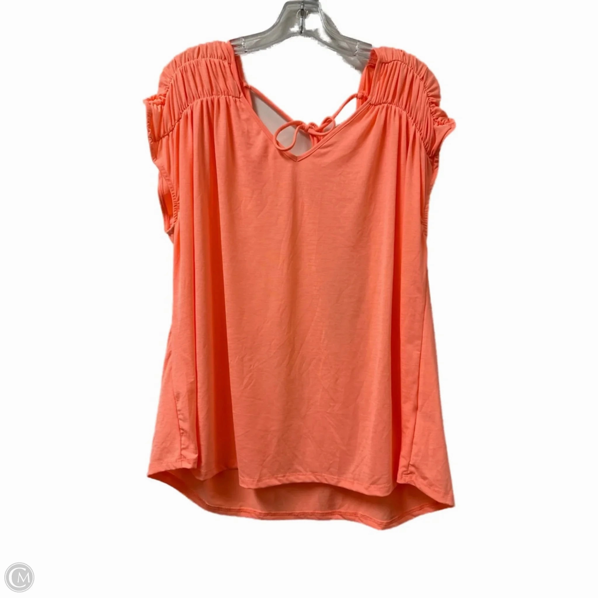Top Short Sleeve By Clothes Mentor In Orange, Size: 2x AntiPilling Weekend Wardrobe