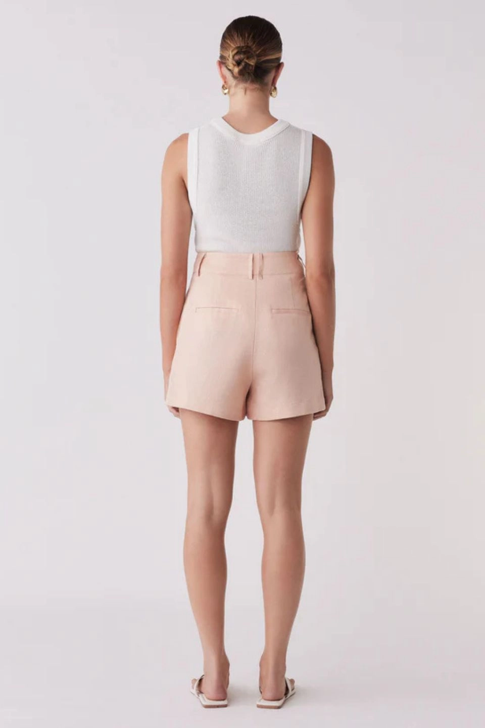 ReinforcedShoulderConstruction Portsea Peach Linen Short