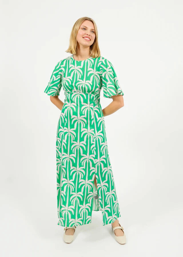 Bold Movement City Flow PP Gini Dress in Palm Tower Green