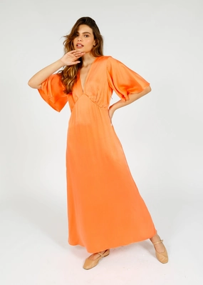 Fitted Design PP Willow Dress in Salmon