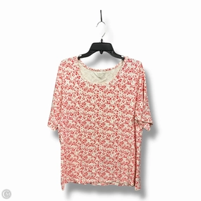 Top Short Sleeve By Time And Tru In Floral Print, Size: 3x Leather combination Cozy Wearable