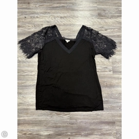 Comfy Movement Soft and breathable Top Short Sleeve By Pol In Black, Size: 3x