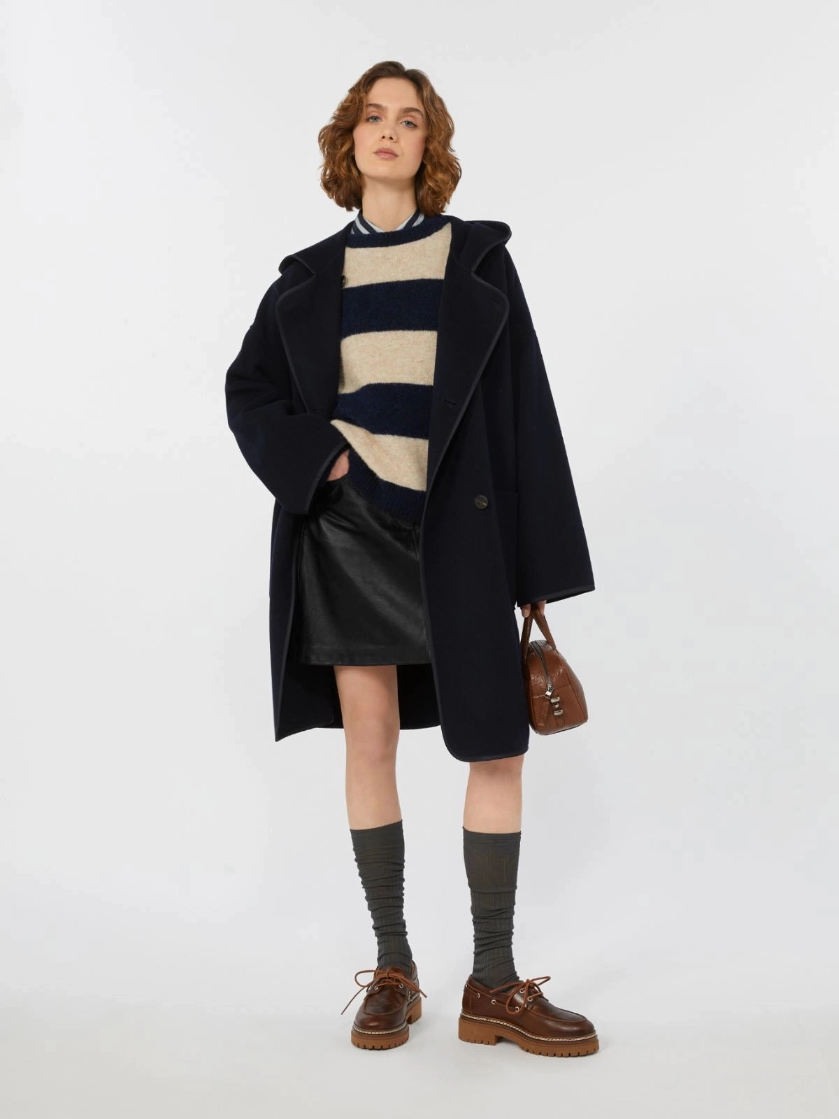 Weekend Max Mara Bergen Coat in Navy Neutral palette