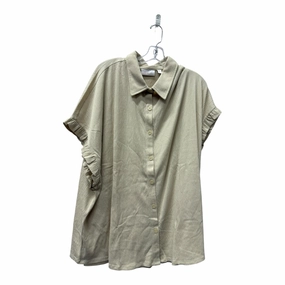 Top Ss By Belle By Kim Gravel In Beige, Size:3X Fur combination