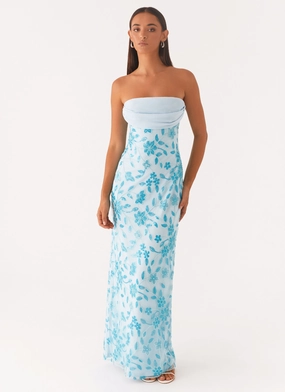 Prism Beaded Maxi Dress - Blue Art Event