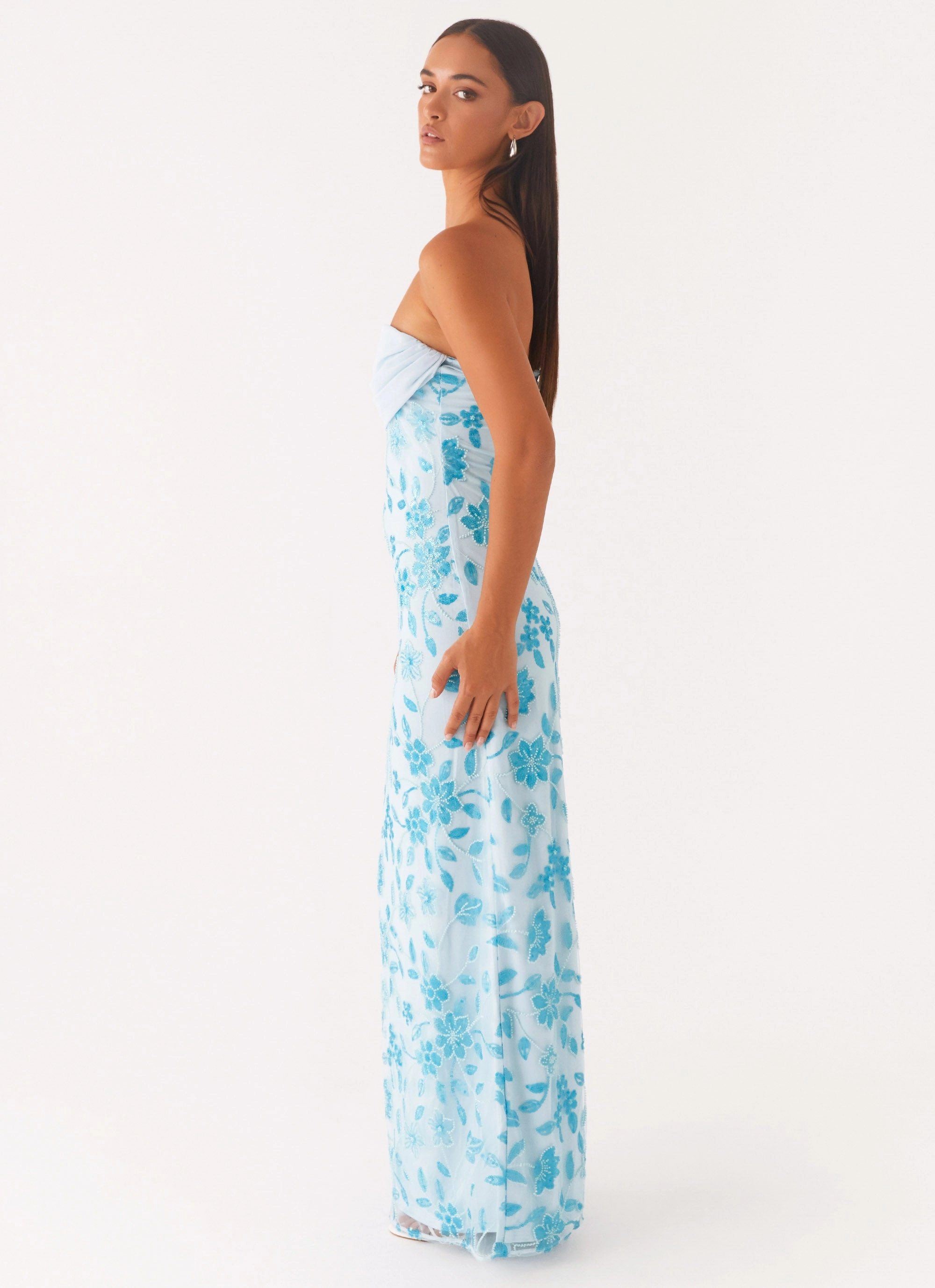 Prism Beaded Maxi Dress - Blue Street Motion