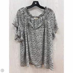 Top Short Sleeve By Max Studio In Black & Cream, Size: 2x All-Purpose Comfort