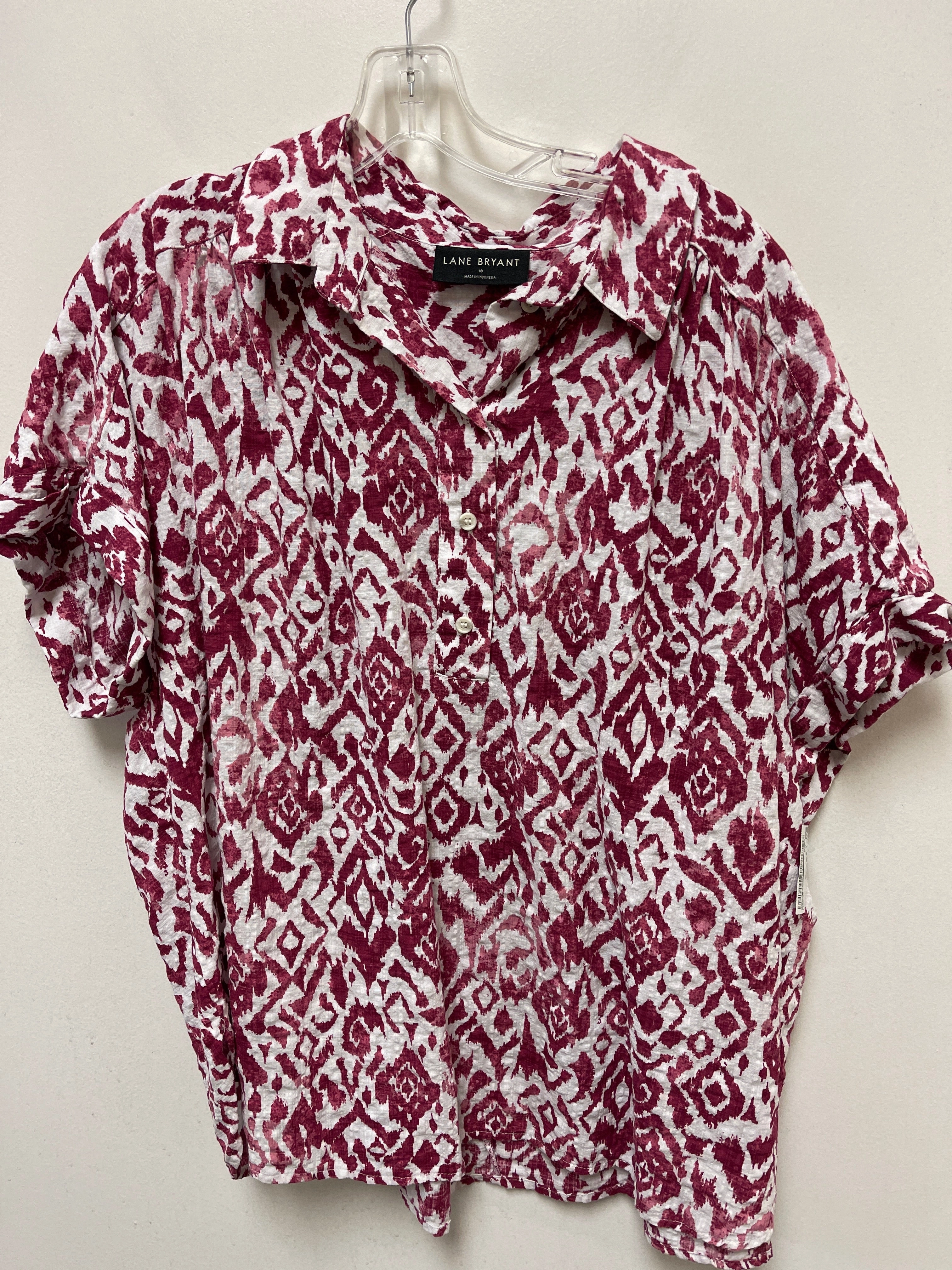 Purple Top Short Sleeve Lane Bryant, Size 1x Relaxed fit style
