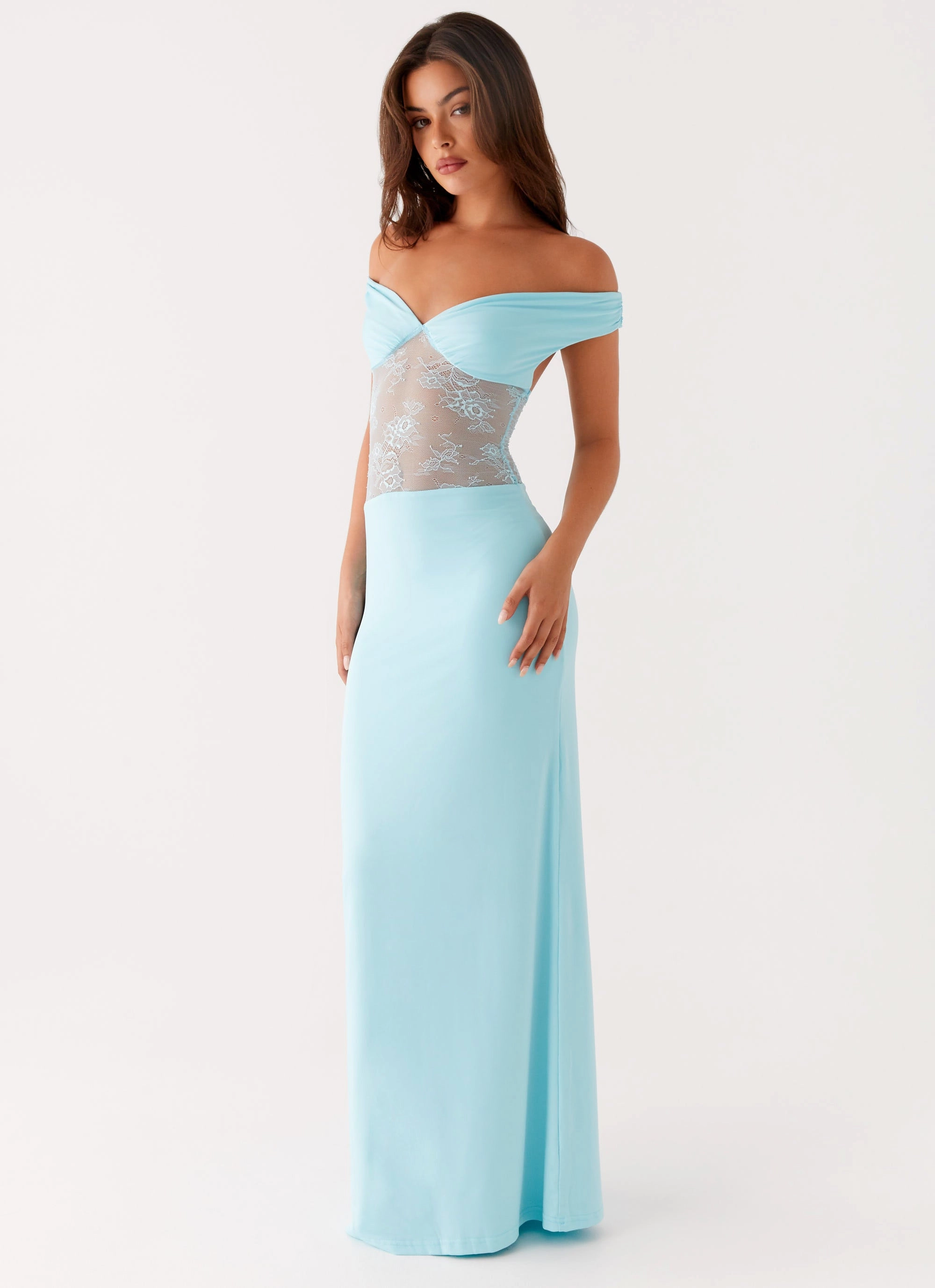 Infatuation Lace Maxi Dress - Turquoise Versatile Comfort Elegant Piece
