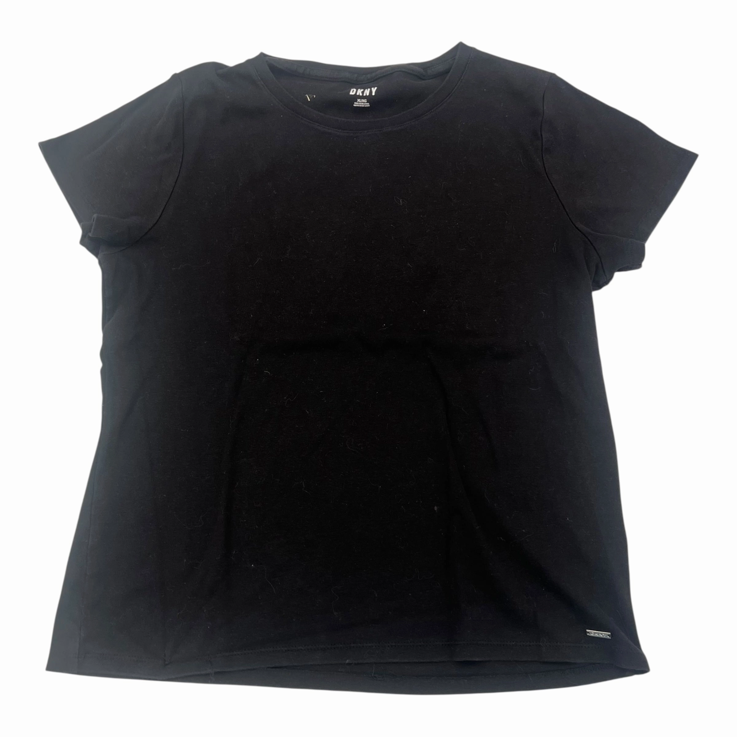 Top Ss Basic By Dkny In Black, Size:Xl Kids playfulness