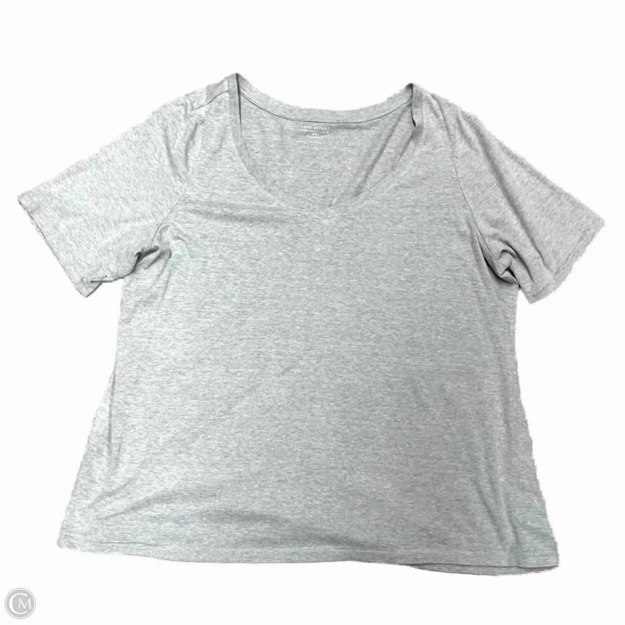 Classic Chic HeatResistantMaterial Top Short Sleeve Basic By Lane Bryant In Grey, Size: 1x