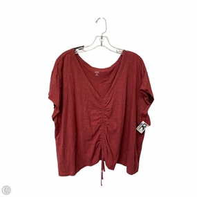 Top Short Sleeve By Ana In Red, Size: 3x Retro nostalgia