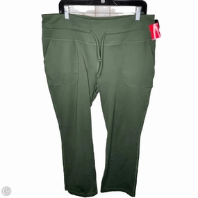 Athletic Pants By Mondetta In Green, Size: 2x Wool blend Functional Waist