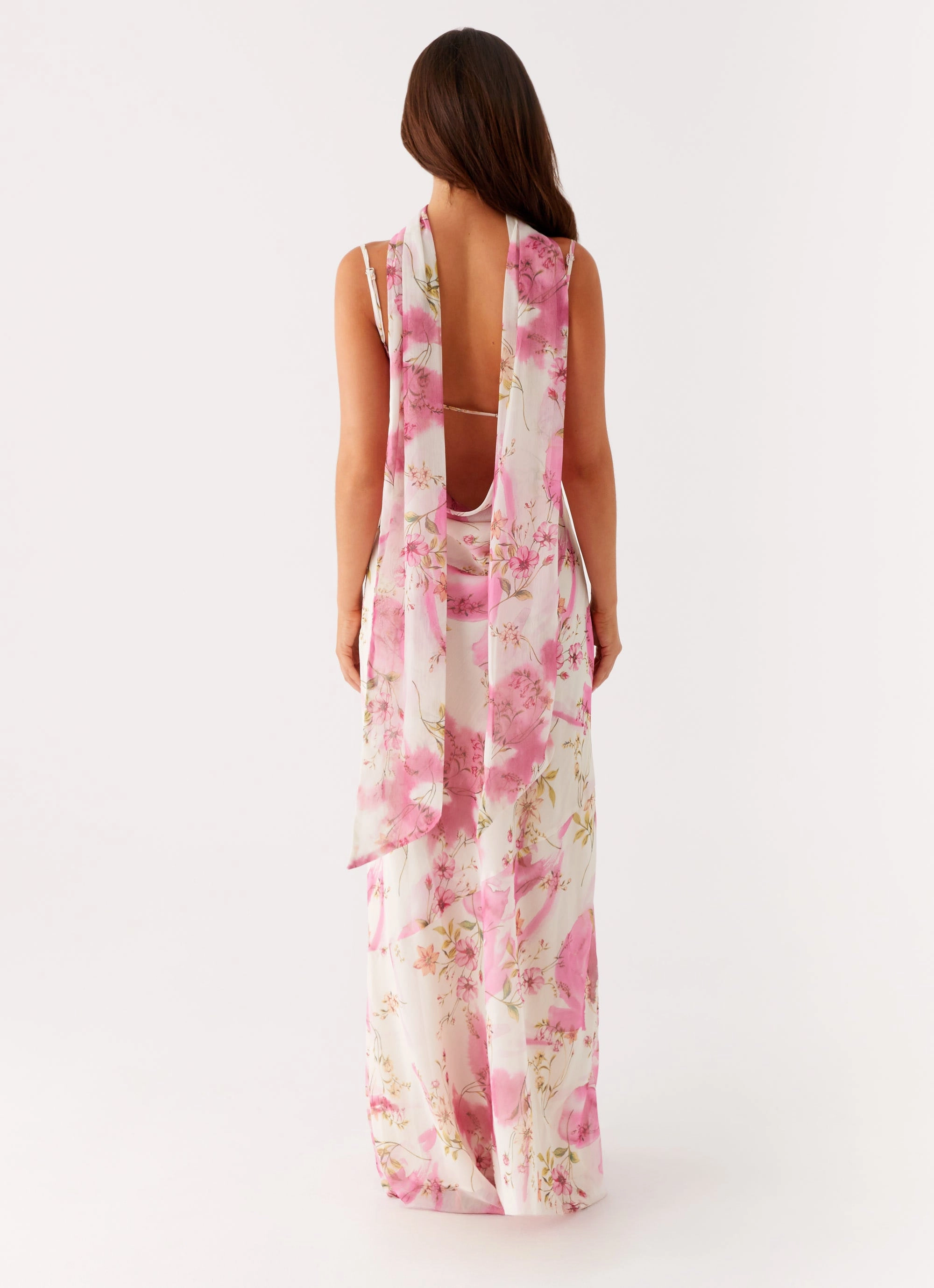 Spencer Maxi Dress - Ivory Floral Print All-Purpose Comfort