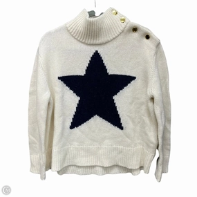 Comfy Appeal Sweater Designer By Kate Spade In Blue & Cream, Size: M