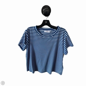 Sporty essentials Sport Layer Fit Top Short Sleeve By Clothes Mentor In Blue & White, Size: 1x