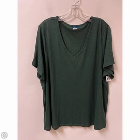 BiodegradableMaterial Top Short Sleeve By Old Navy In Green, Size: 1x