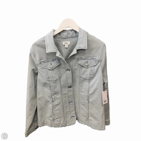 Jacket Denim By Croft And Barrow In Striped Pattern, Size: L Minimal Travel Look Rain Guard