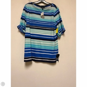 Essential layering piece Top Short Sleeve Basic By Karen Scott In Striped Pattern, Size: 1x